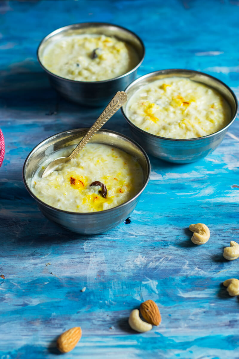 Kheer served in bowls