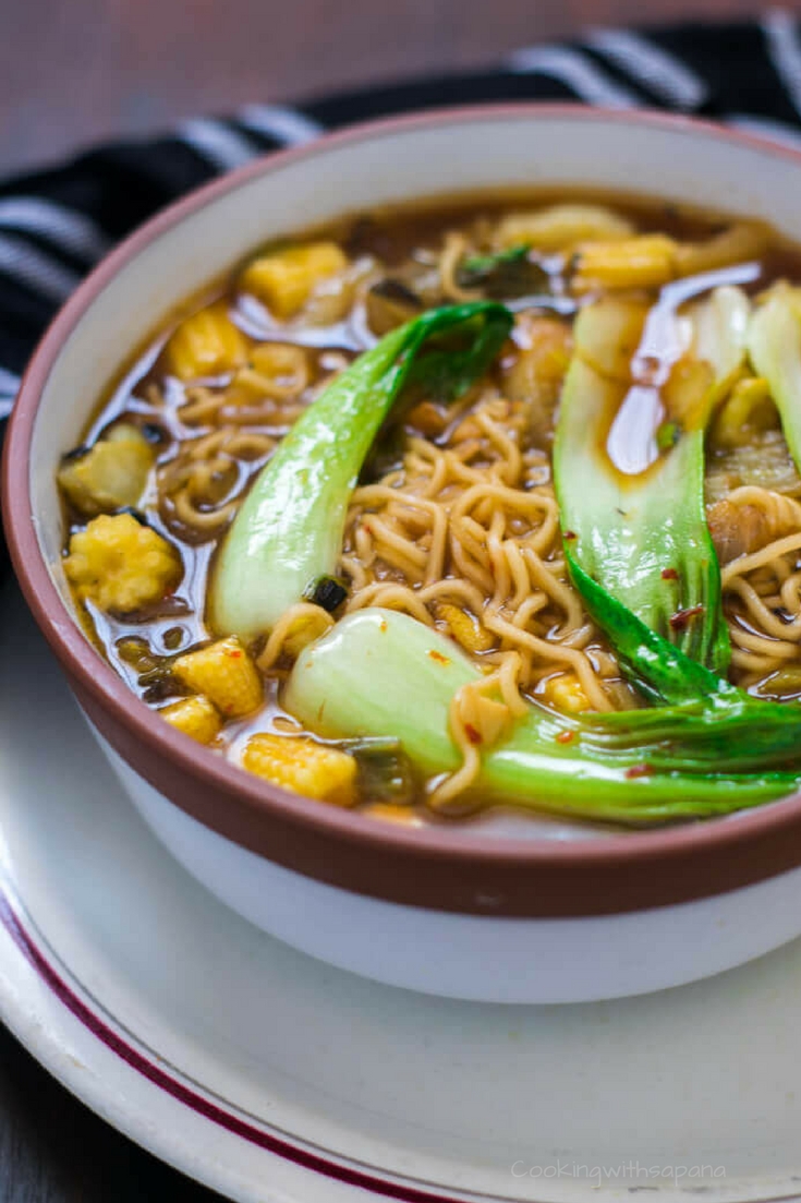 bok choy noodle soup vegan-2