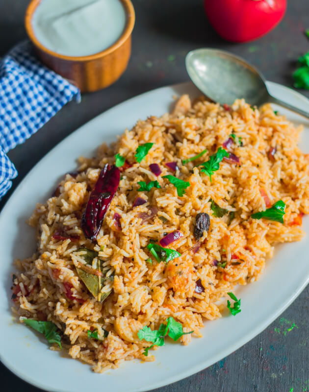 Tomato Rice - Cooking With Sapana