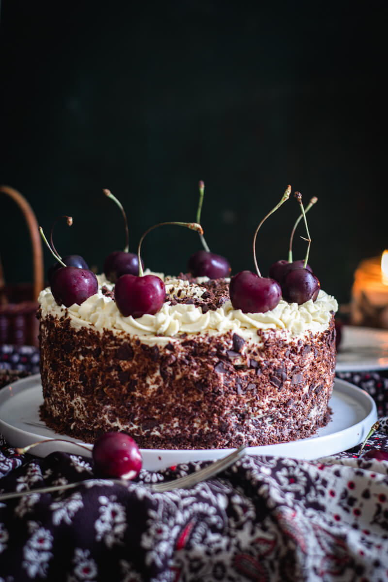 Vegan Cherry Almond Cake - Domestic Gothess