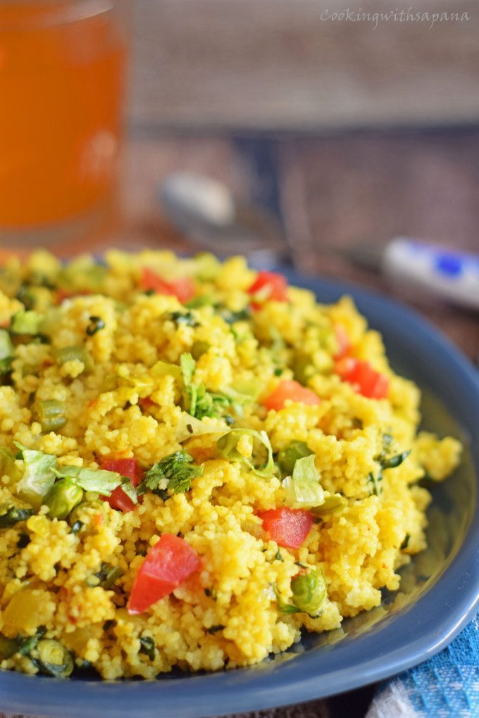 Curried Couscous - Cooking With Sapana