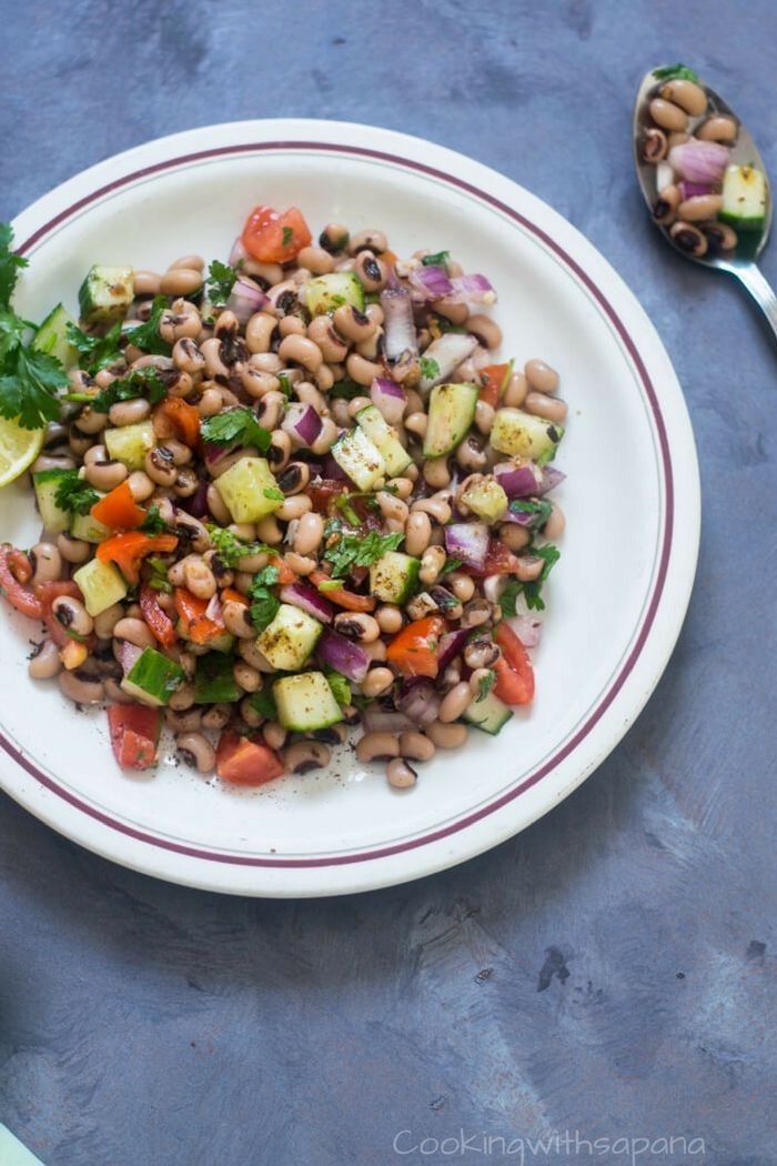 Black Eyed Peas Chaat | Lobia Chaat - Cooking With Sapana