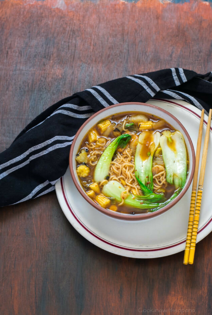 bok choy noodle soup vegan
