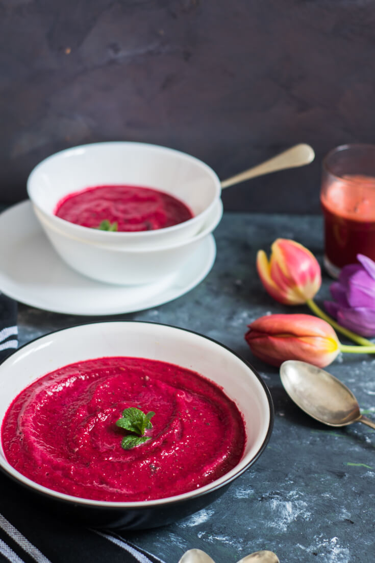 Beetroot and Carrot Soup, Easy Beet Soup Recipe